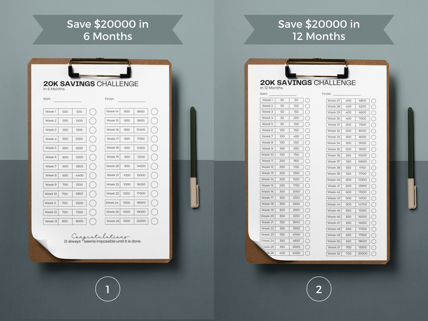 20K Savings Challenge | 26 Week Savings Challenge | Money Tracker