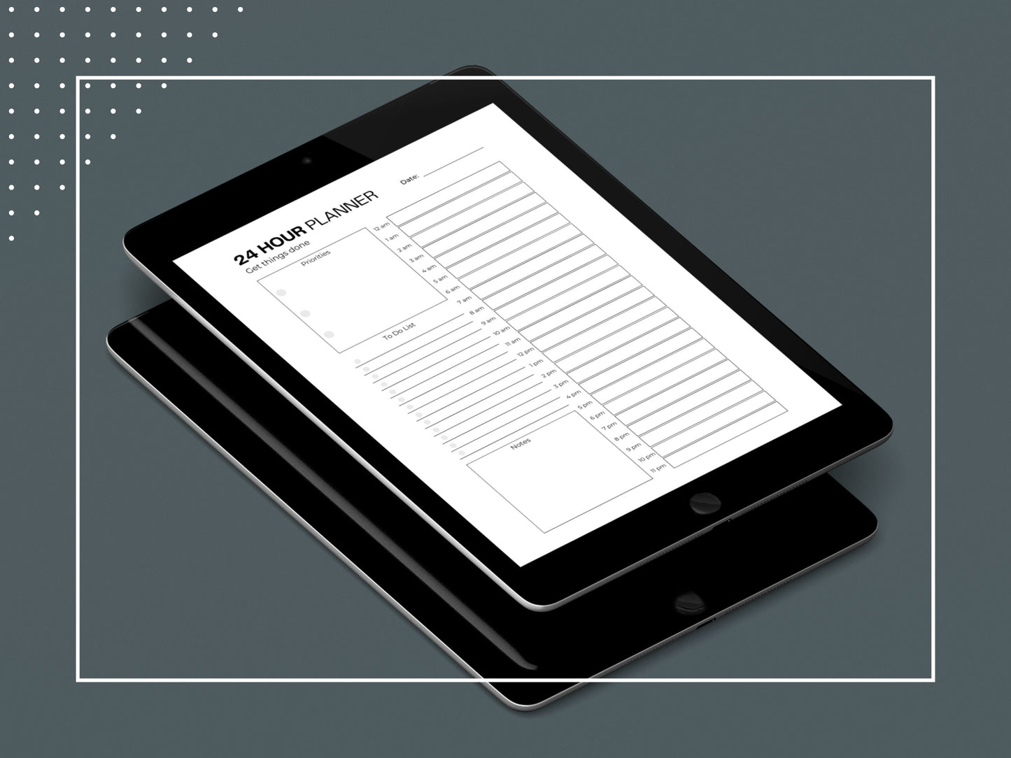 24 Hour Planner | Daily Schedule | Productivity Planner