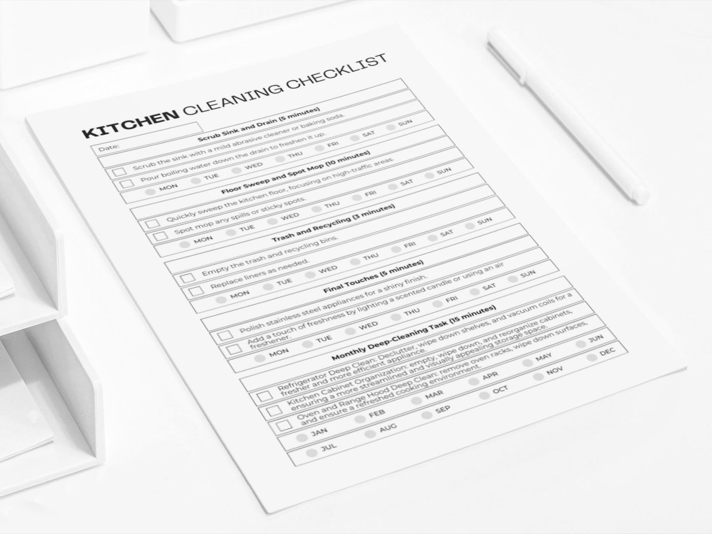 Cleaning Bundle for Individuals with ADHD | Cleaning Checklists