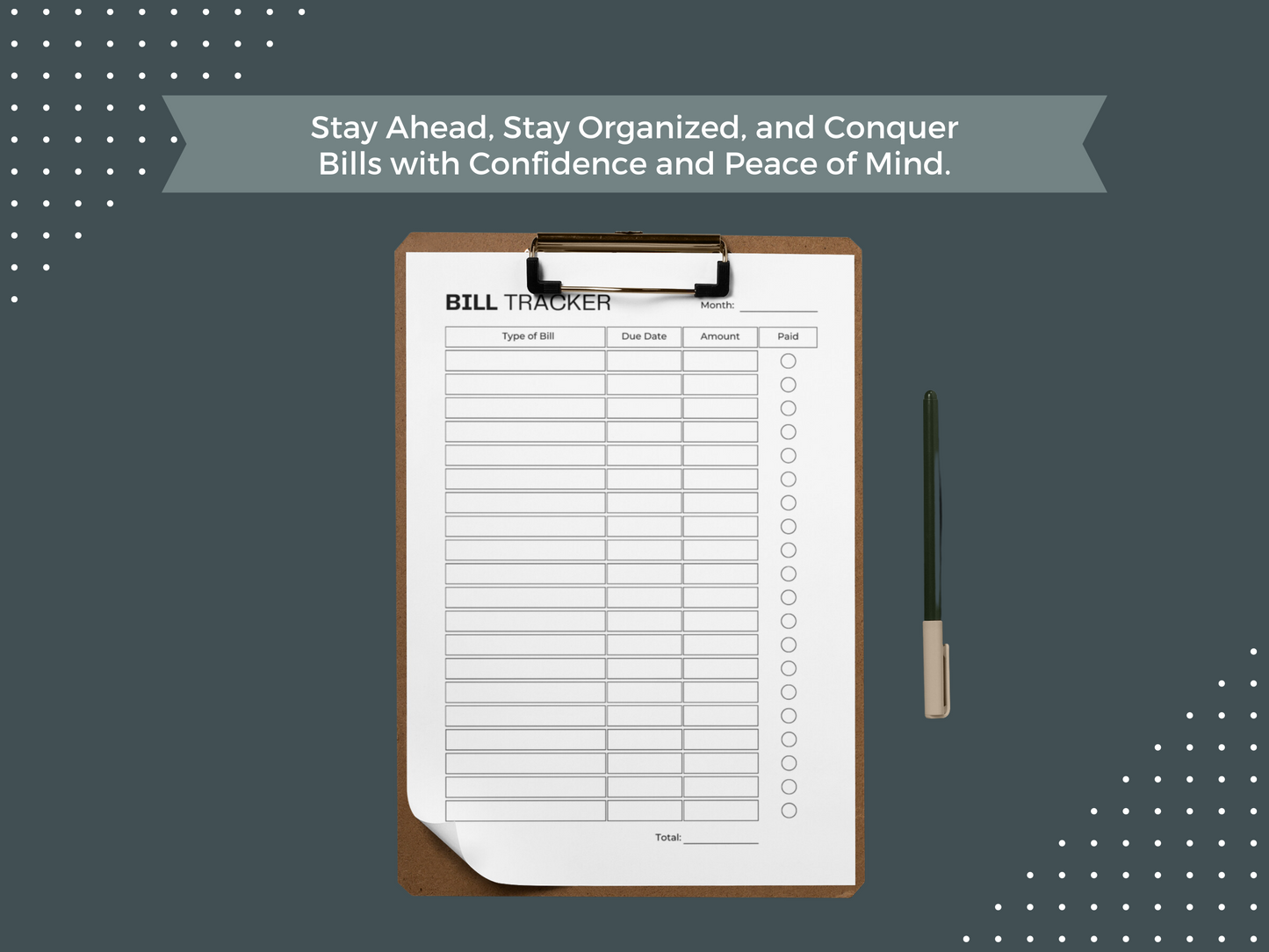 Bill Tracker | Bill Payment Tracker | Finance Tracker
