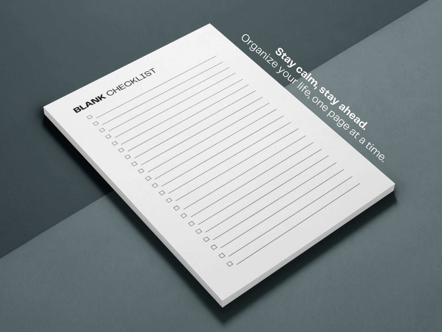 Blank Checklist | Minimalist To Do List | Checklist Planner