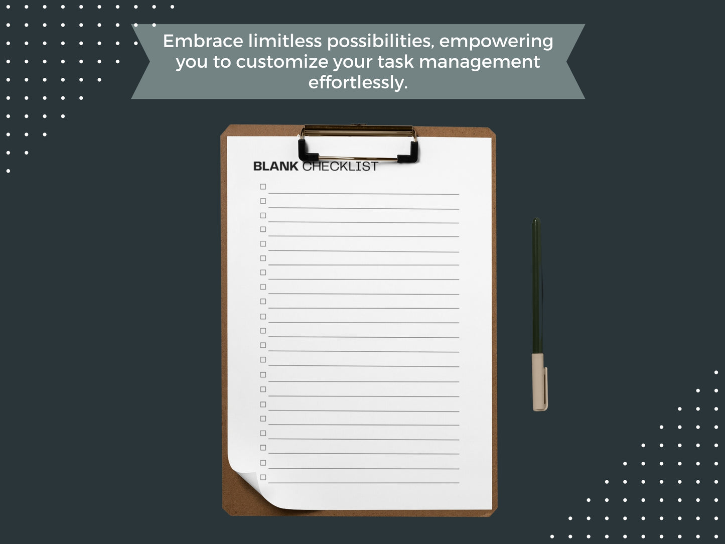 Blank Checklist | Minimalist To Do List | Checklist Planner