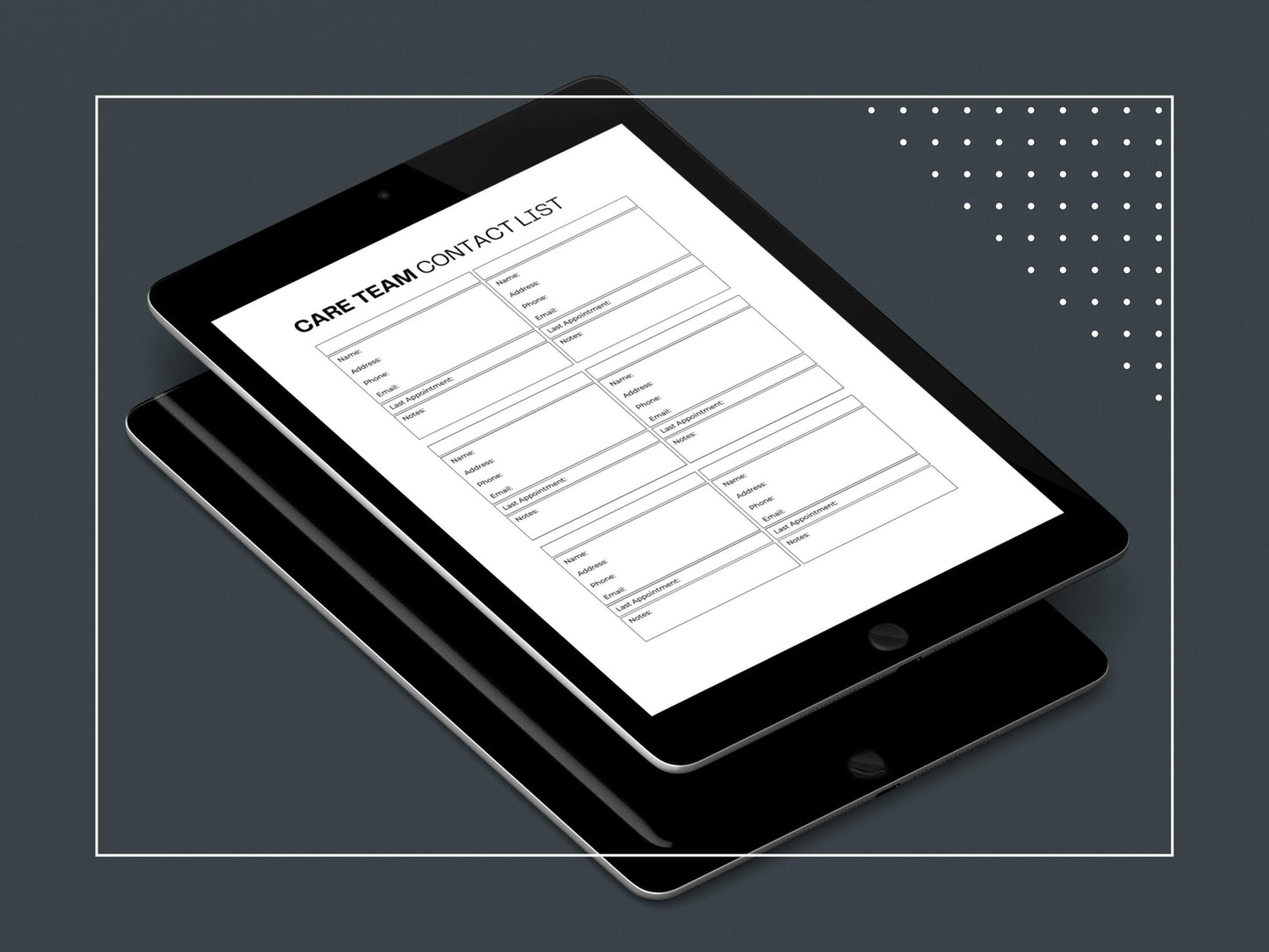 Care Team Contact List | Medical Information | Emergency Contact List