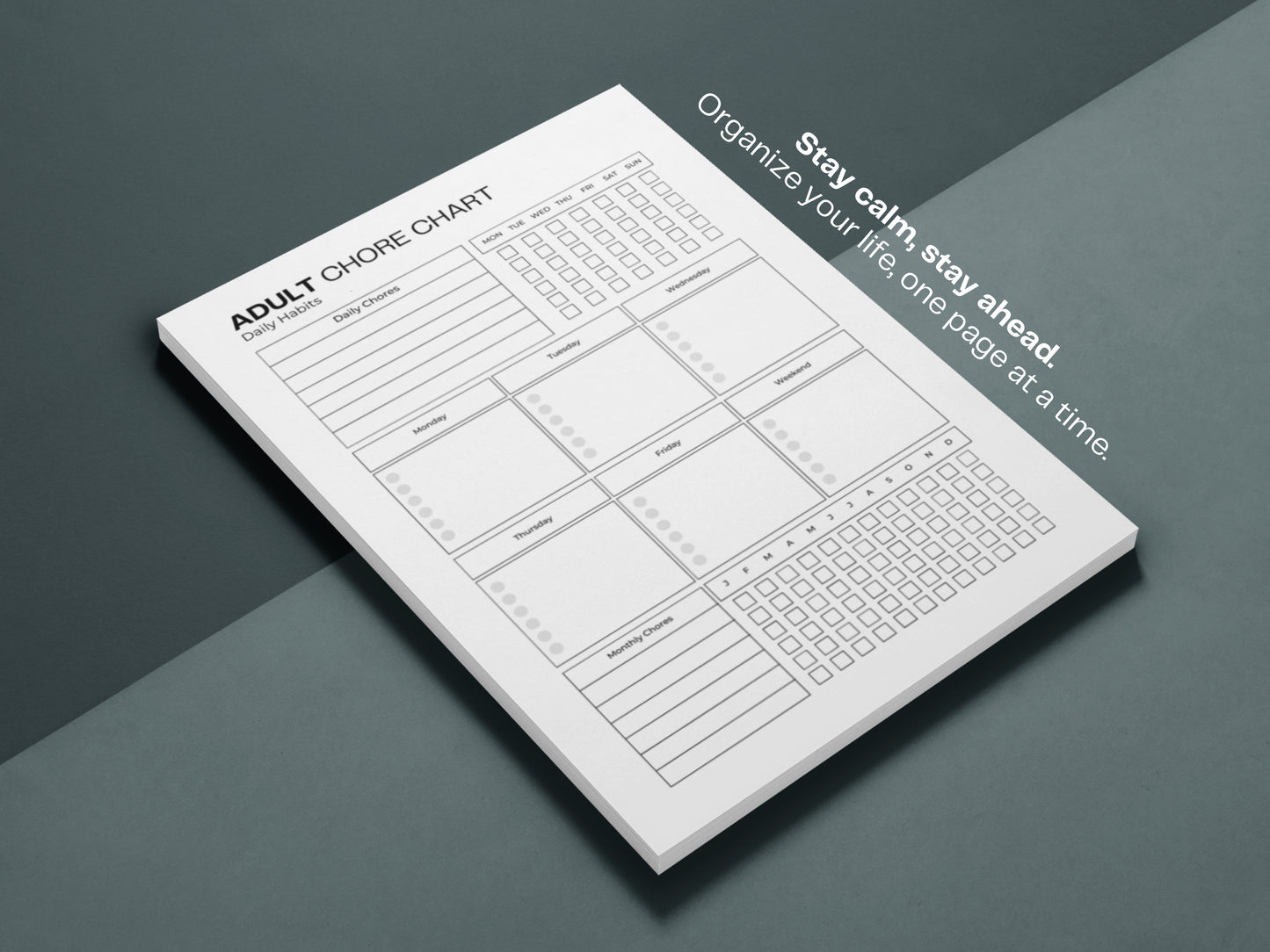 Chore Chart Bundle | Adult Chore Chart | Declutter Checklist