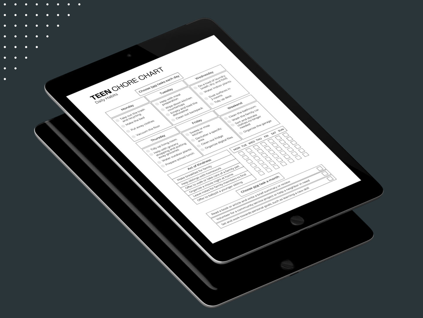 Chore Chart Bundle | Adult Chore Chart | Declutter Checklist