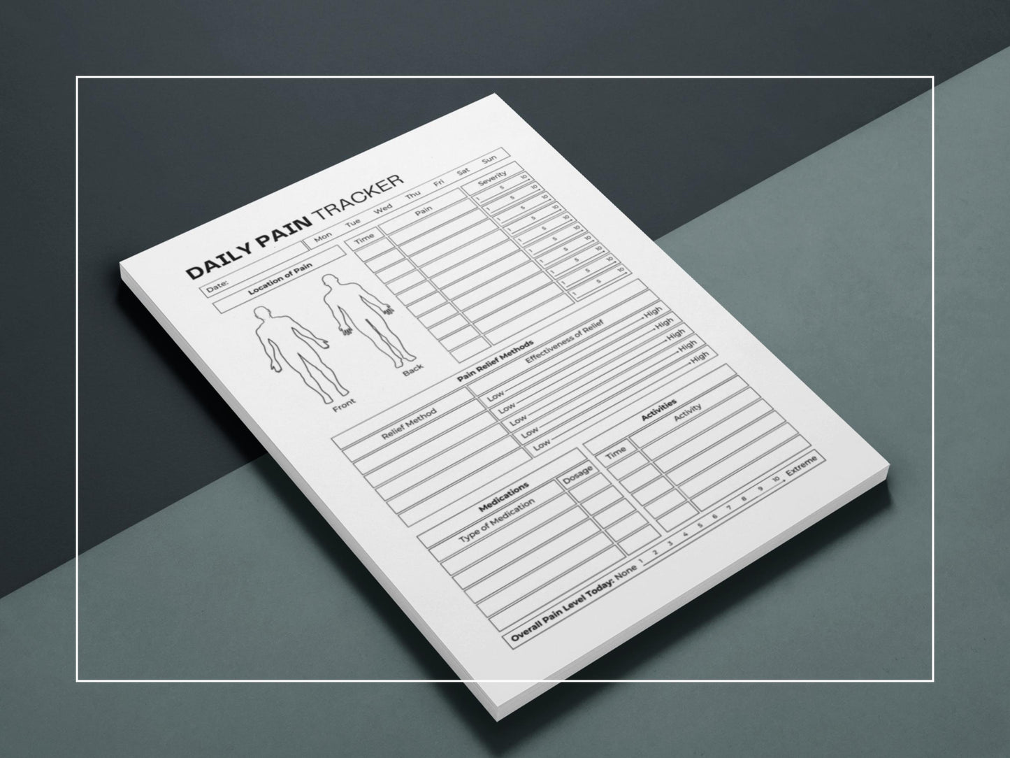 Chronic Illness Tracker | Symptom + Pain + Medication Tracker