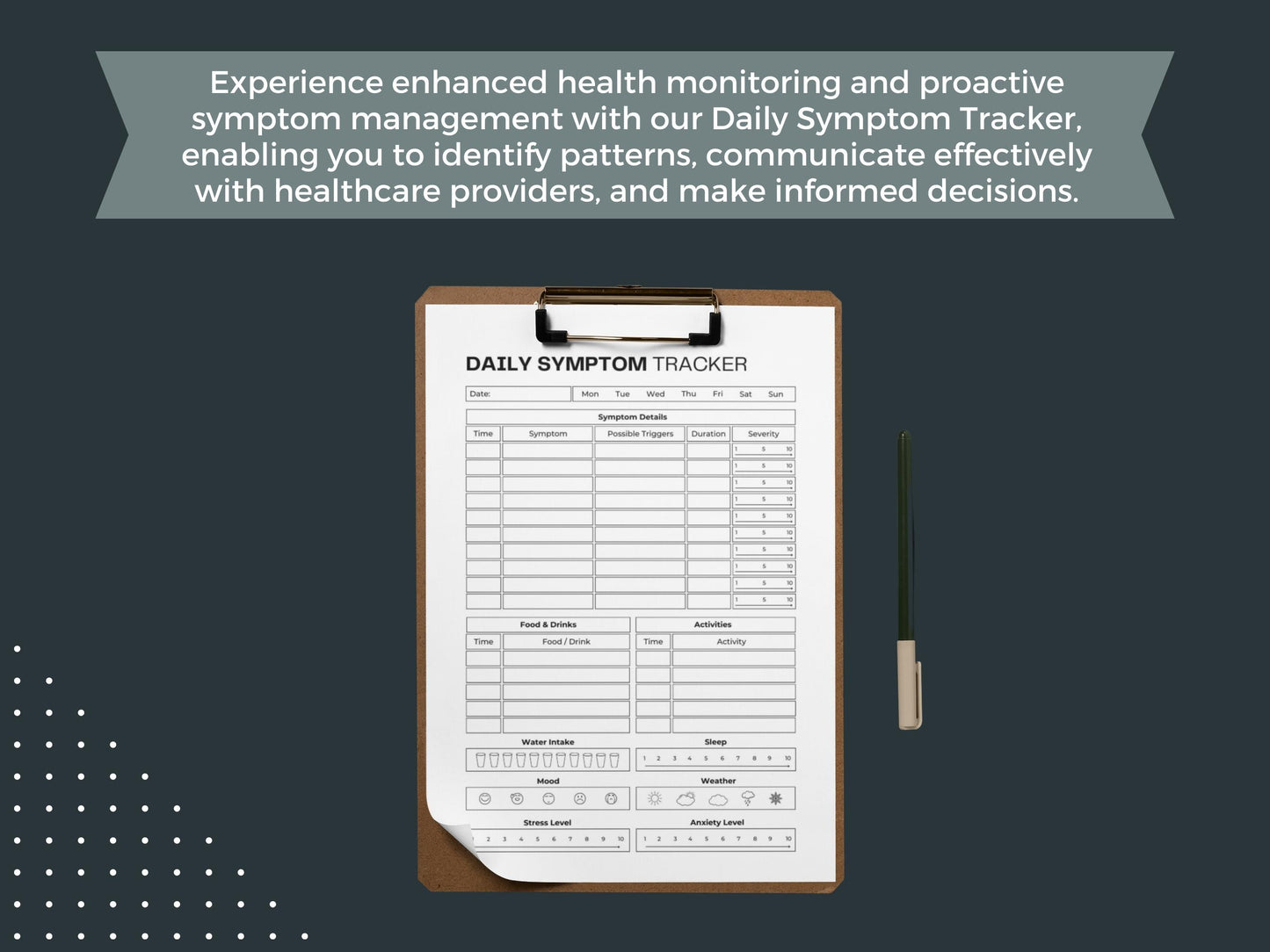 Chronic Illness Tracker | Symptom + Pain + Medication Tracker