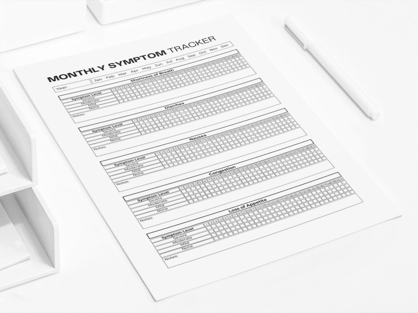Chronic Illness Tracker | Symptom + Pain + Medication Tracker