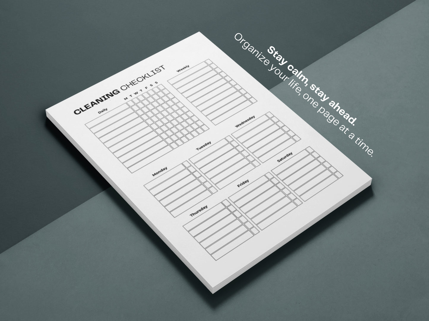 Cleaning Checklist | Adult Chore Chart | Printable Cleaning Planner