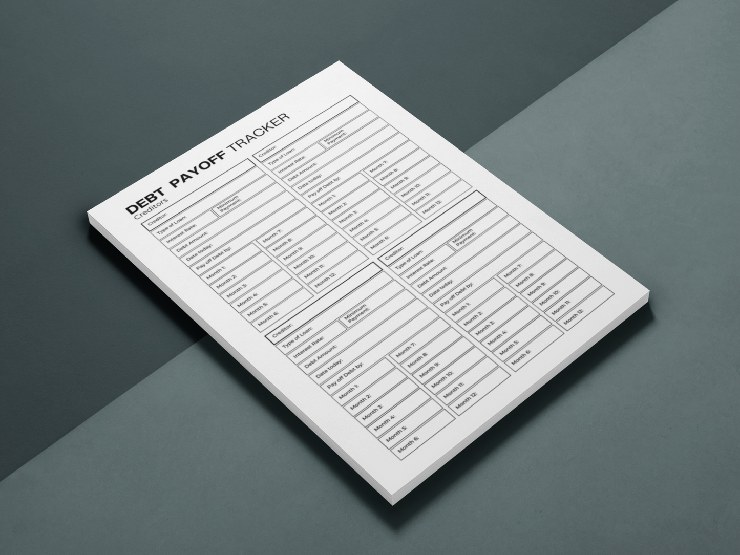 Debt Payoff Tracker | Financial Planner | Budget Planner