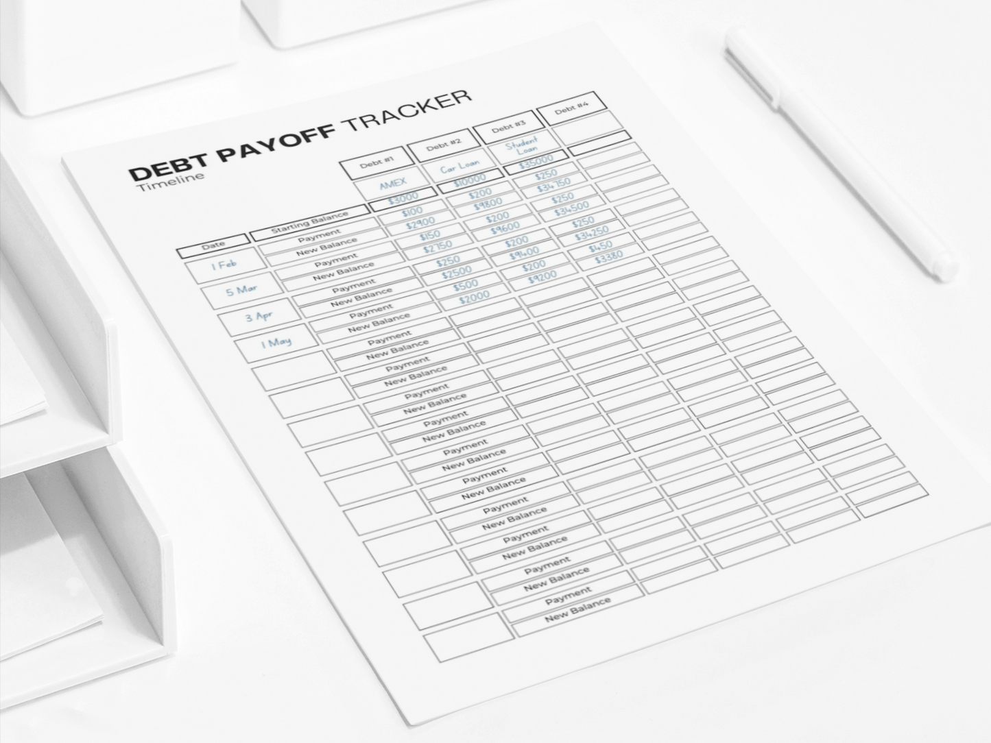 Debt Payoff Tracker | Financial Planner | Budget Planner