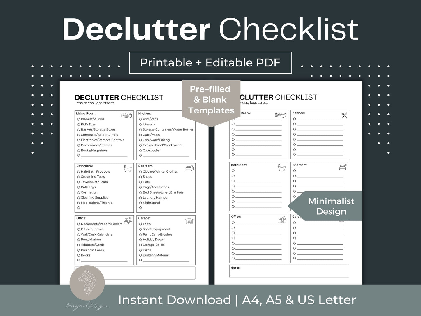 Declutter Checklist | ADHD Decluttering | Home Cleaning