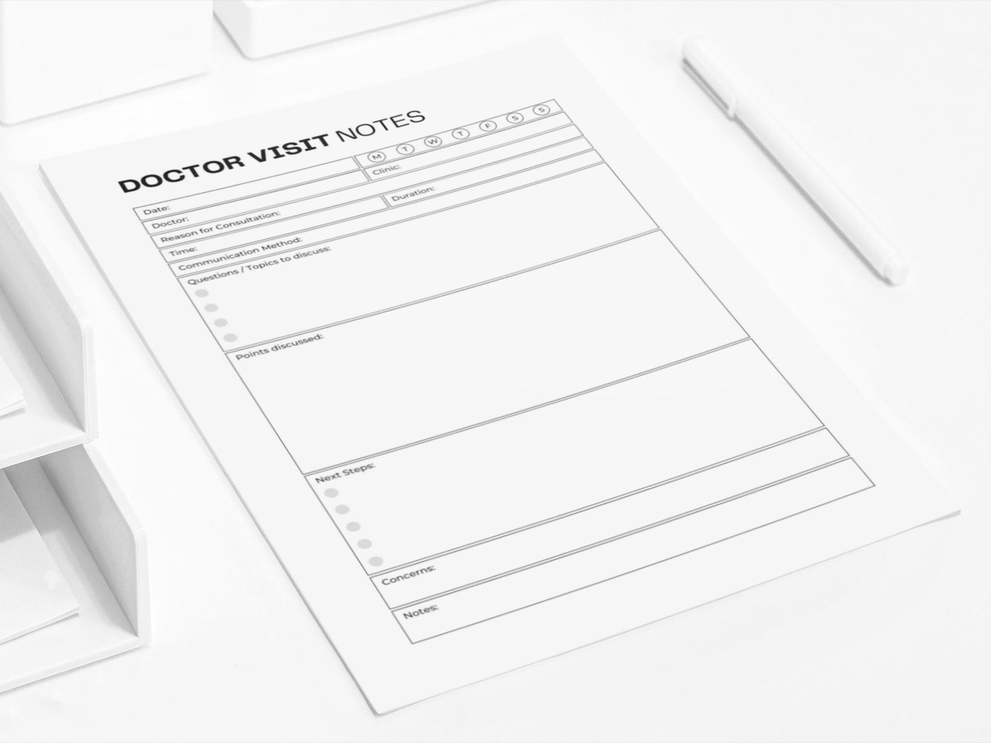 Doctor Visit Notes | Doctor Appointment Log | Medical Journal