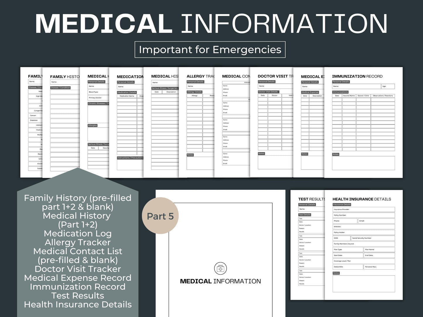 Emergency Binder Printable | Household Organization Binder