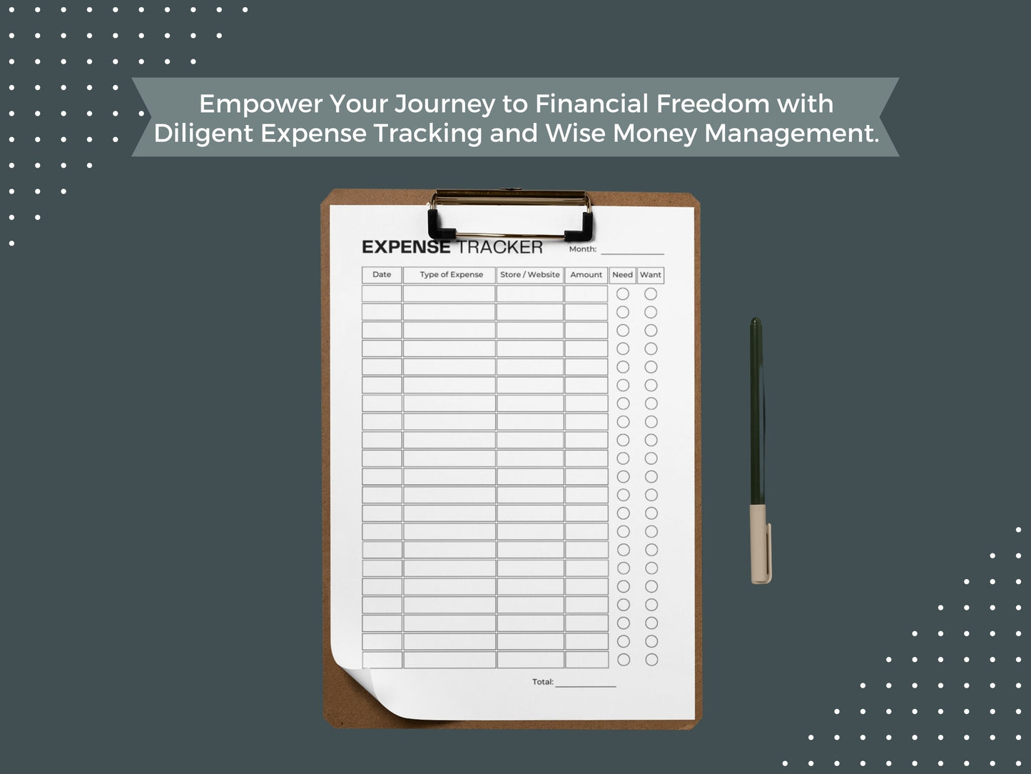 Expense Tracker | Spending Log | Business Expense Tracker