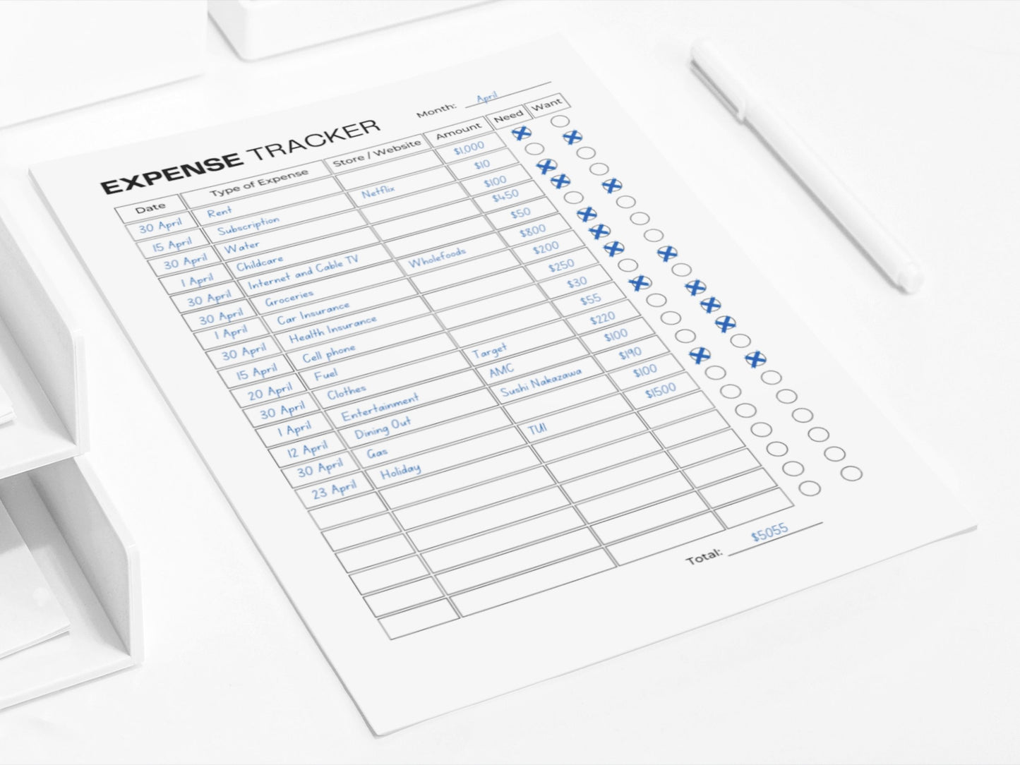 Expense Tracker | Spending Log | Business Expense Tracker
