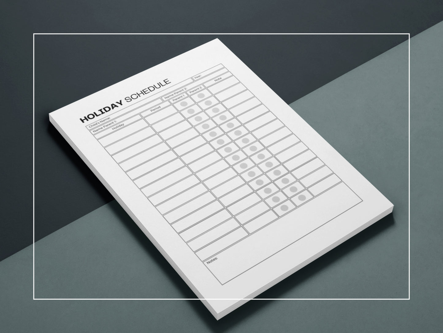 Holiday Schedule | Child Custody Planner | Single Parent Support