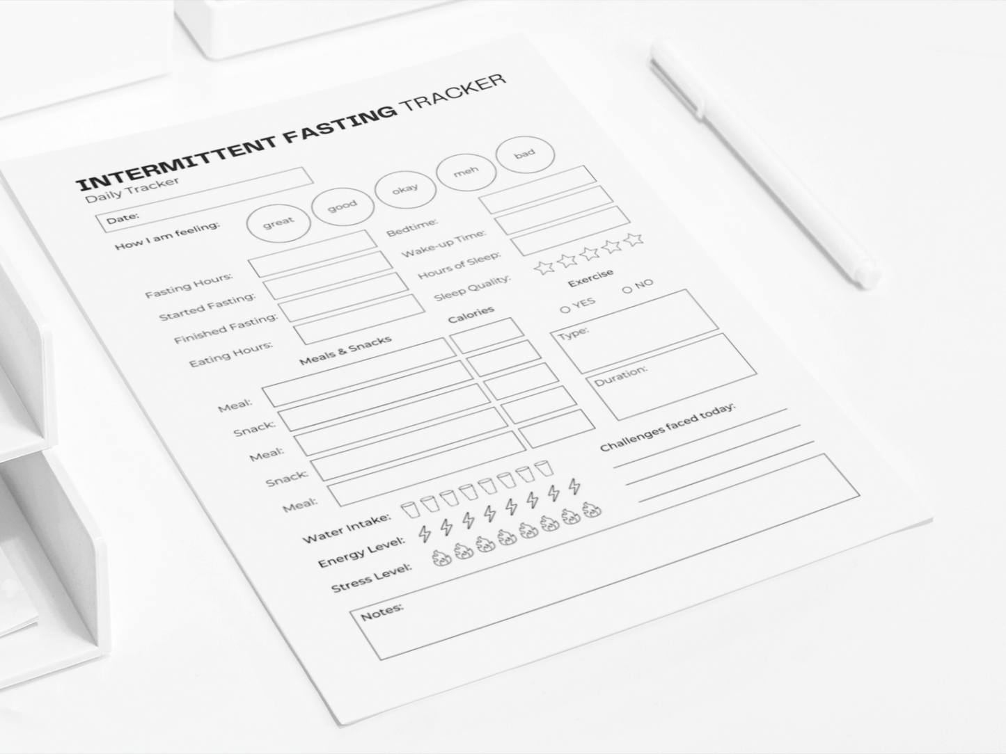 Intermittent Fasting Tracker | Weight Loss Tracker | Health Planner