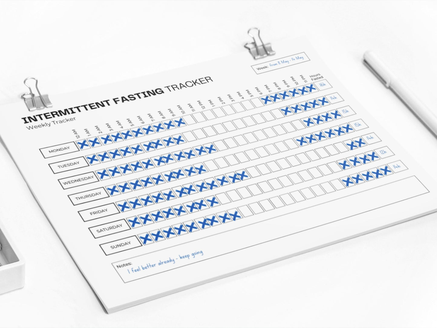 Intermittent Fasting Tracker | Weight Loss Tracker | Health Planner