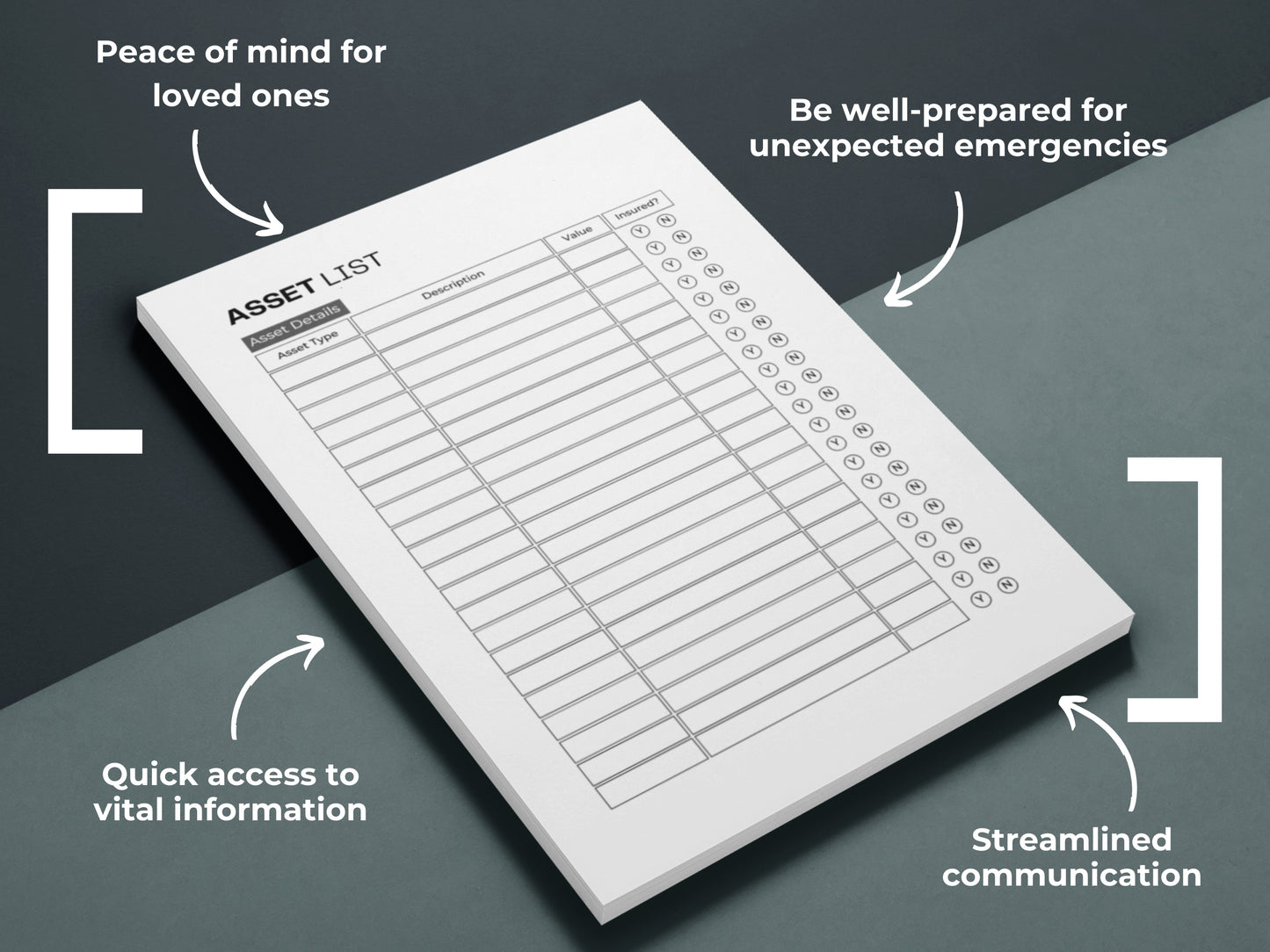 Just in Case Binder | Printable Emergency Binder | What if Planner