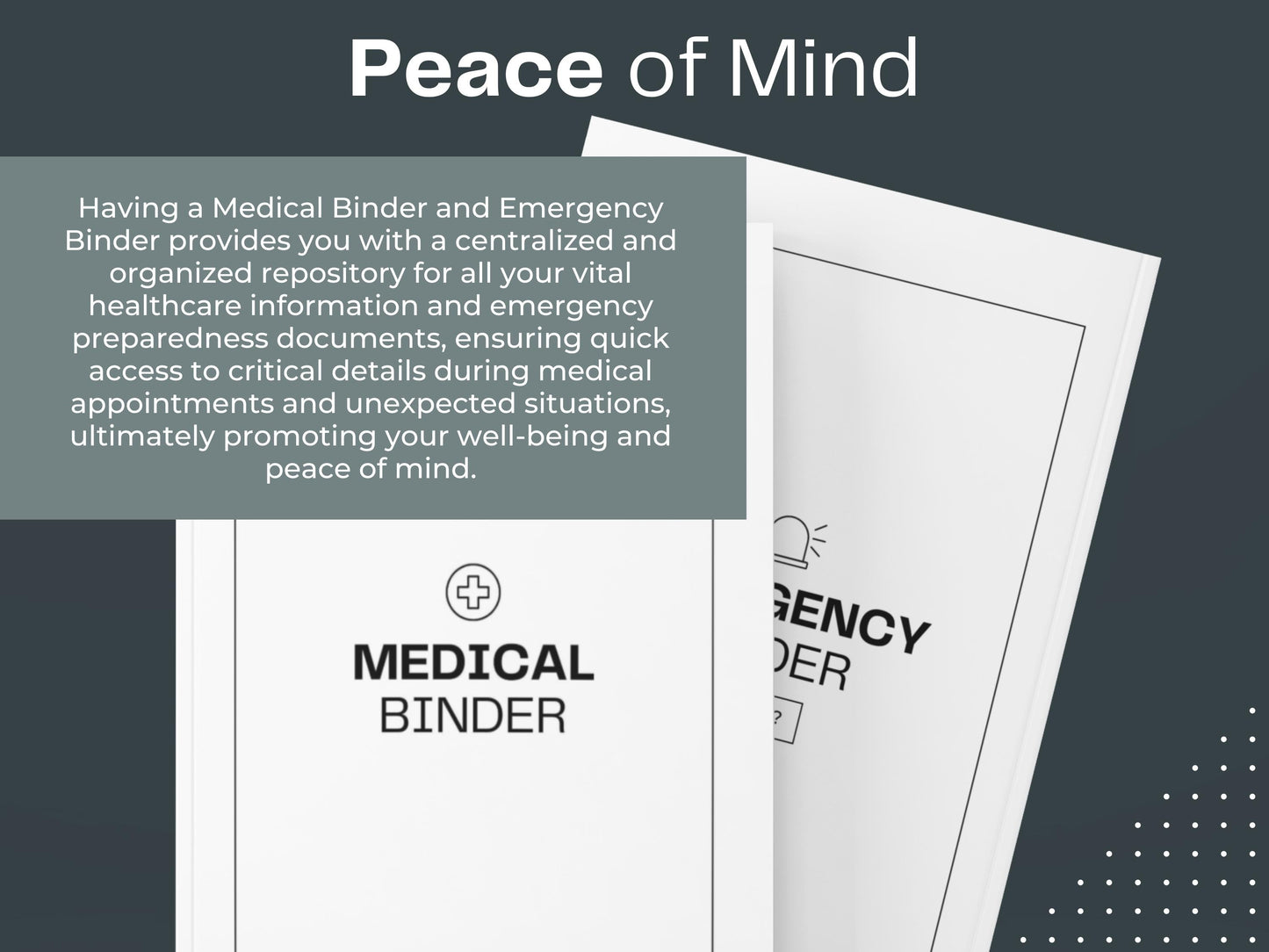 Life Binder Bundle | Emergency Binder | Printable Medical Binder