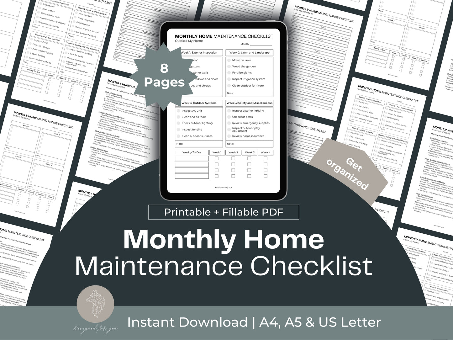 Monthly Home Maintenance Checklist | Home Maintenance Planner