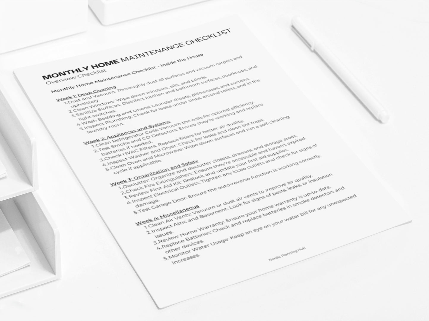 Monthly Home Maintenance Checklist | Home Maintenance Planner