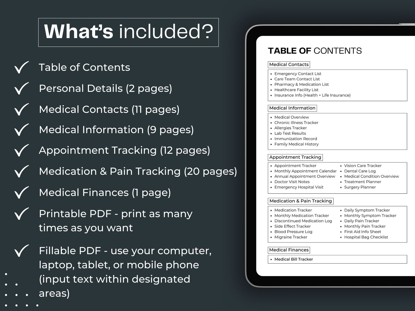 Medical Binder Chronic Illness | Printable Medical Binder