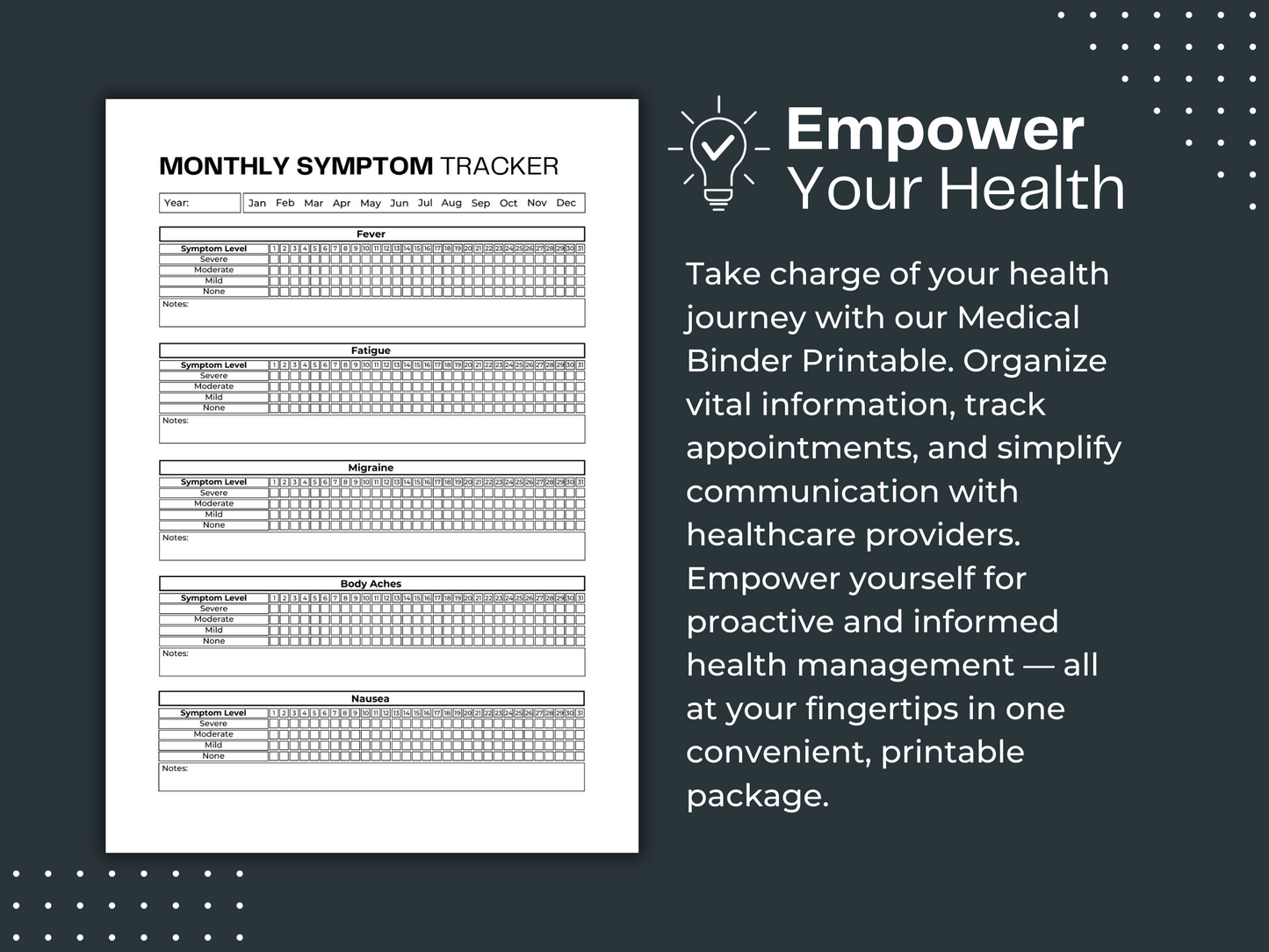Medical Binder Chronic Illness | Printable Medical Binder