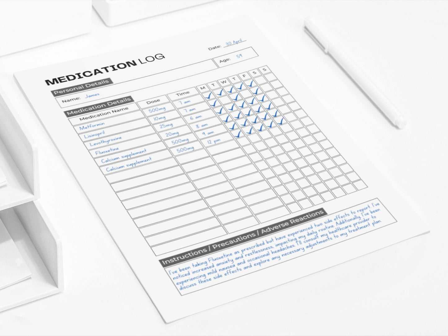 Medication Log | Medication Administration | Medication Tracker