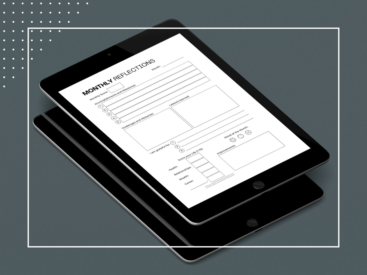 Monthly Reflections Planner | Reflection Journal | Goals Tracker