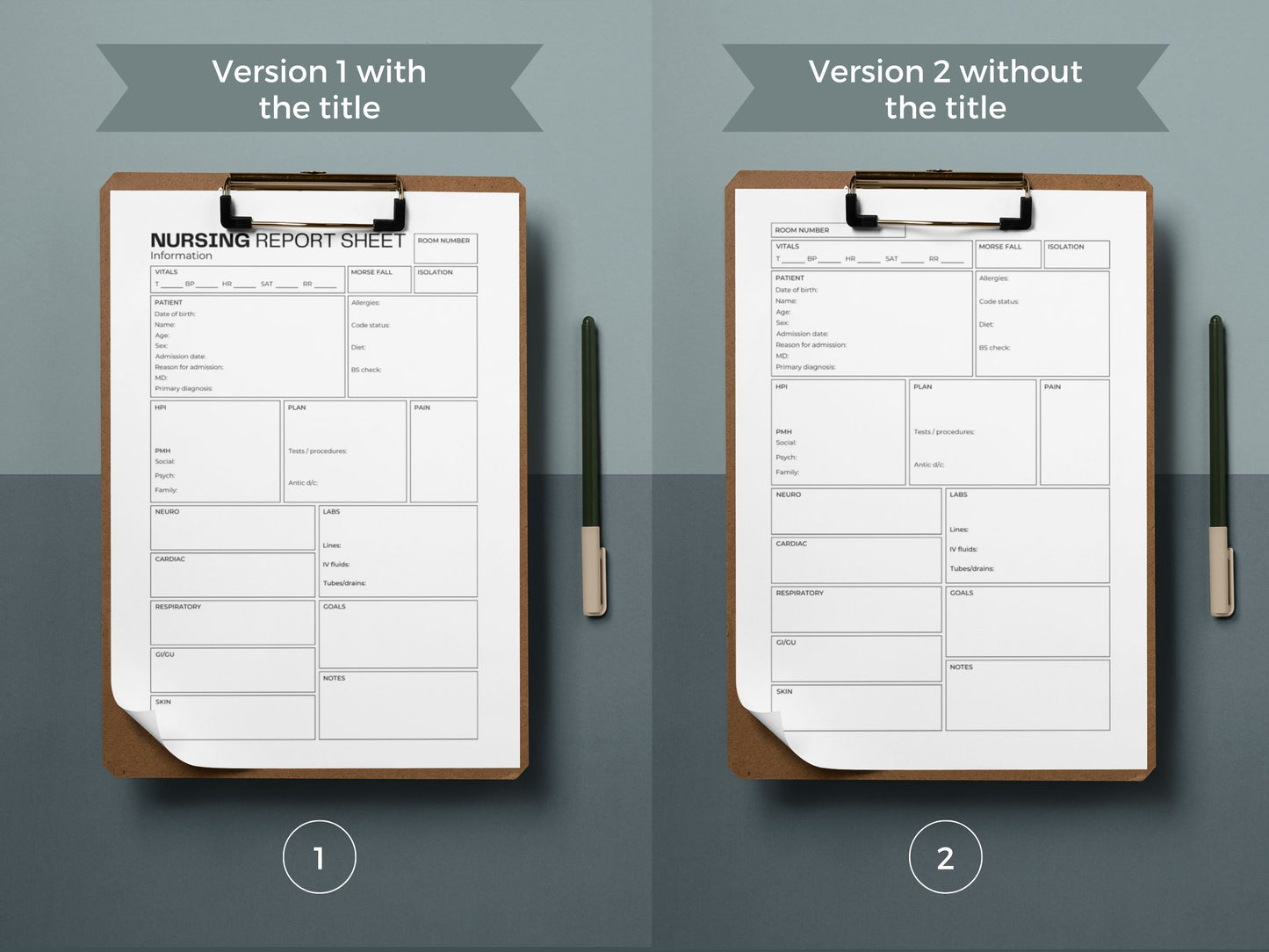 Nursing Report Sheet | Nursing Handoff Report Sheet
