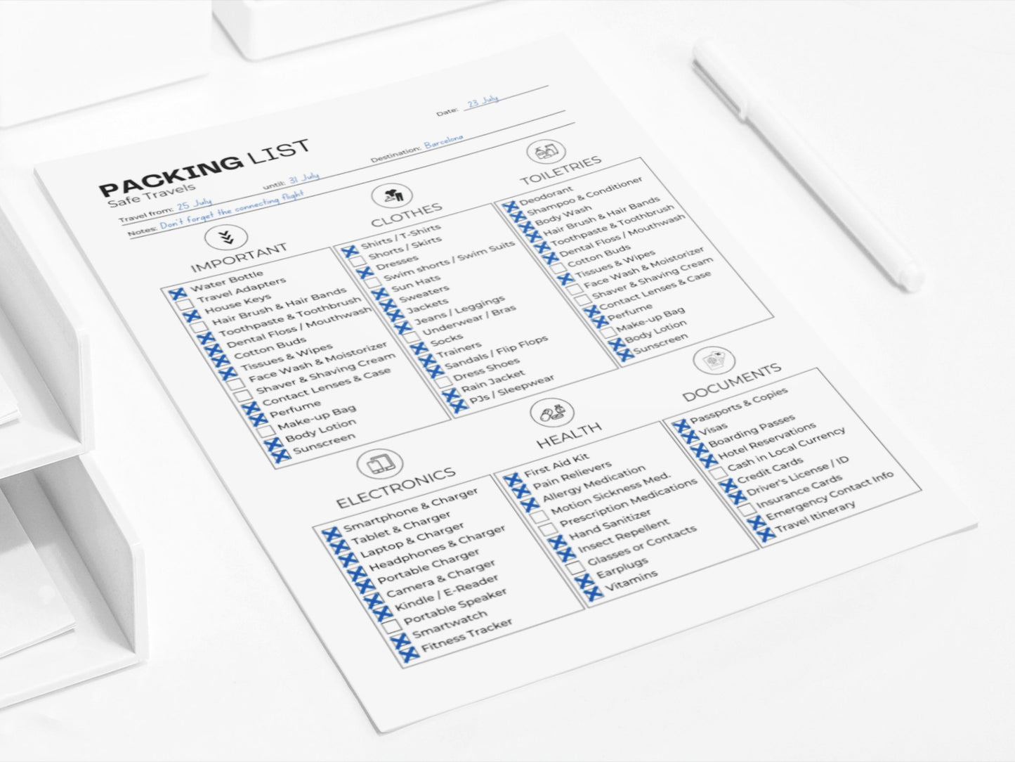 Packing List | Travel To Do List | Packing Checklist