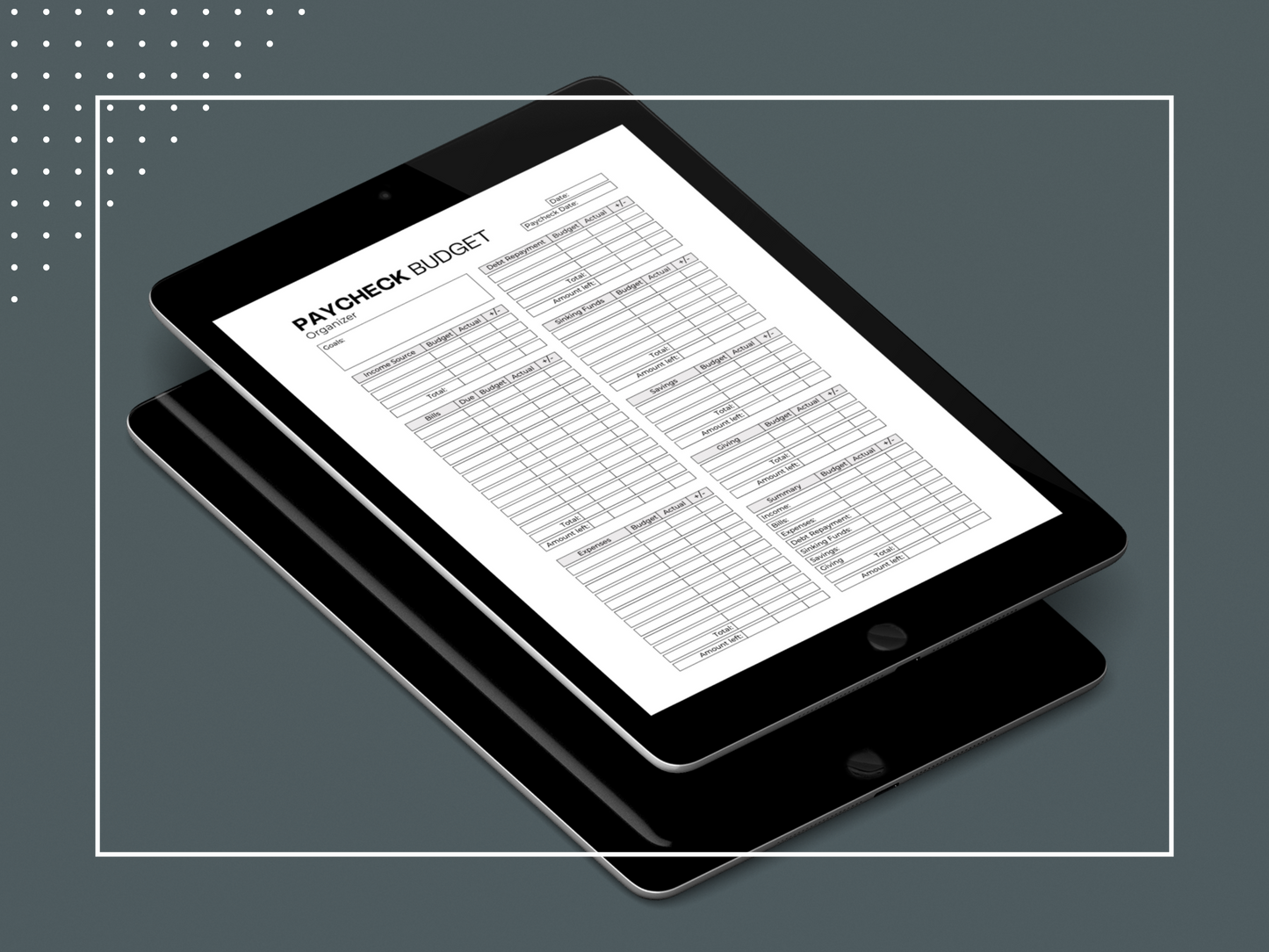 Paycheck Budget | Bill Tracker | Savings Challenge
