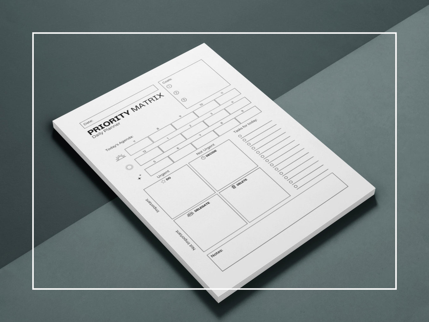 Priority Matrix | Eisenhower Matrix | Productivity Planner