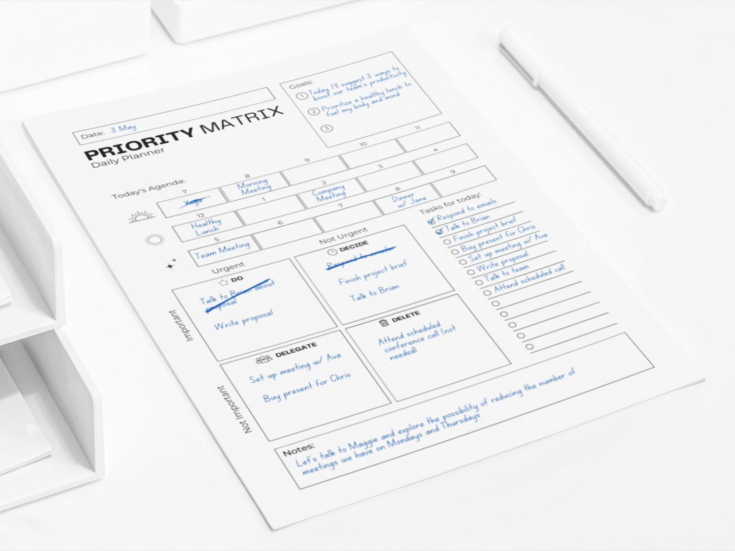Priority Matrix | Eisenhower Matrix | Productivity Planner