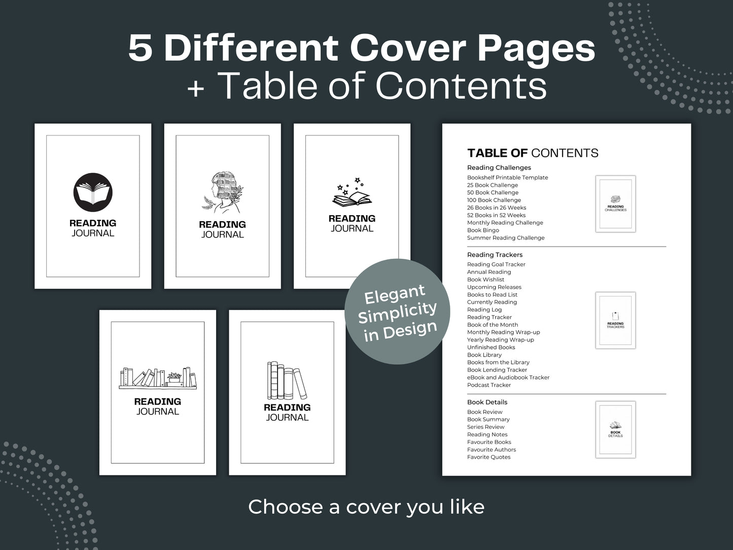 Reading Journal Bundle | Reading Tracker | Book Reading Planner