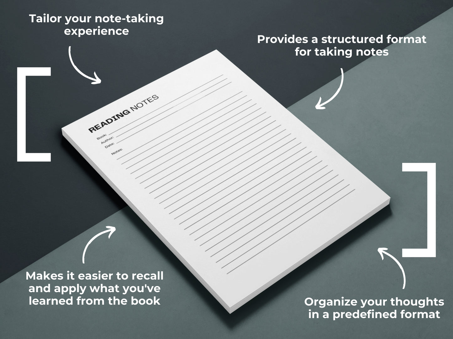Reading Notes | Reading Planner Insert | Book Reading Planner