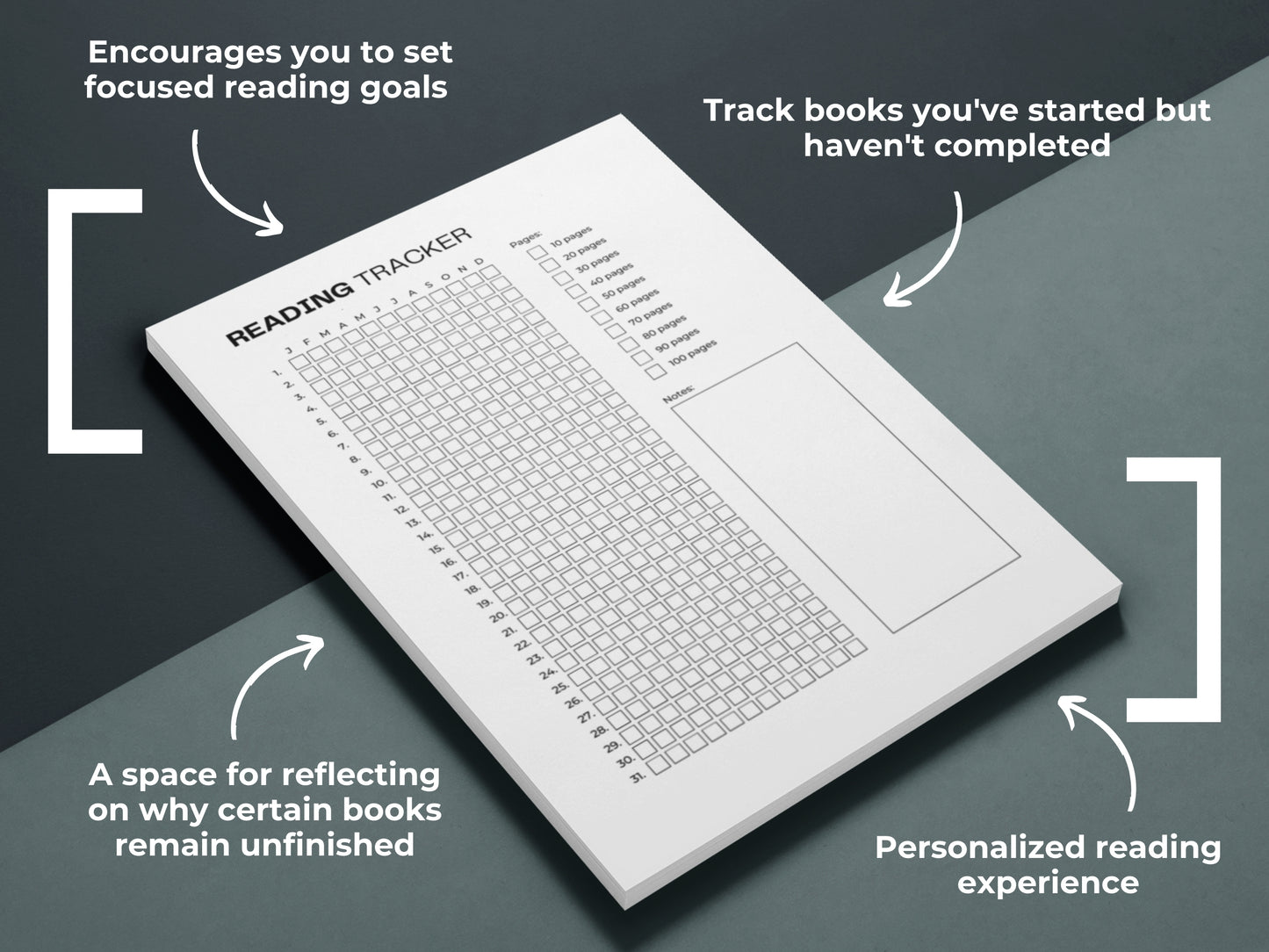 Reading Tracker Printable | Reading Planner Insert | Reading Planner