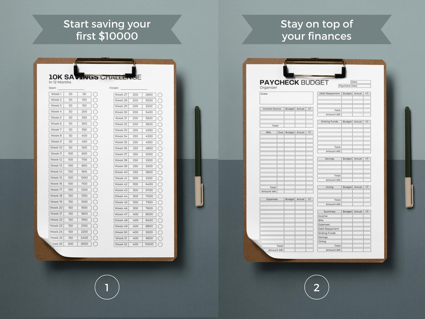 Starter Finance Bundle | Money Savings Challenge | Finance Planner