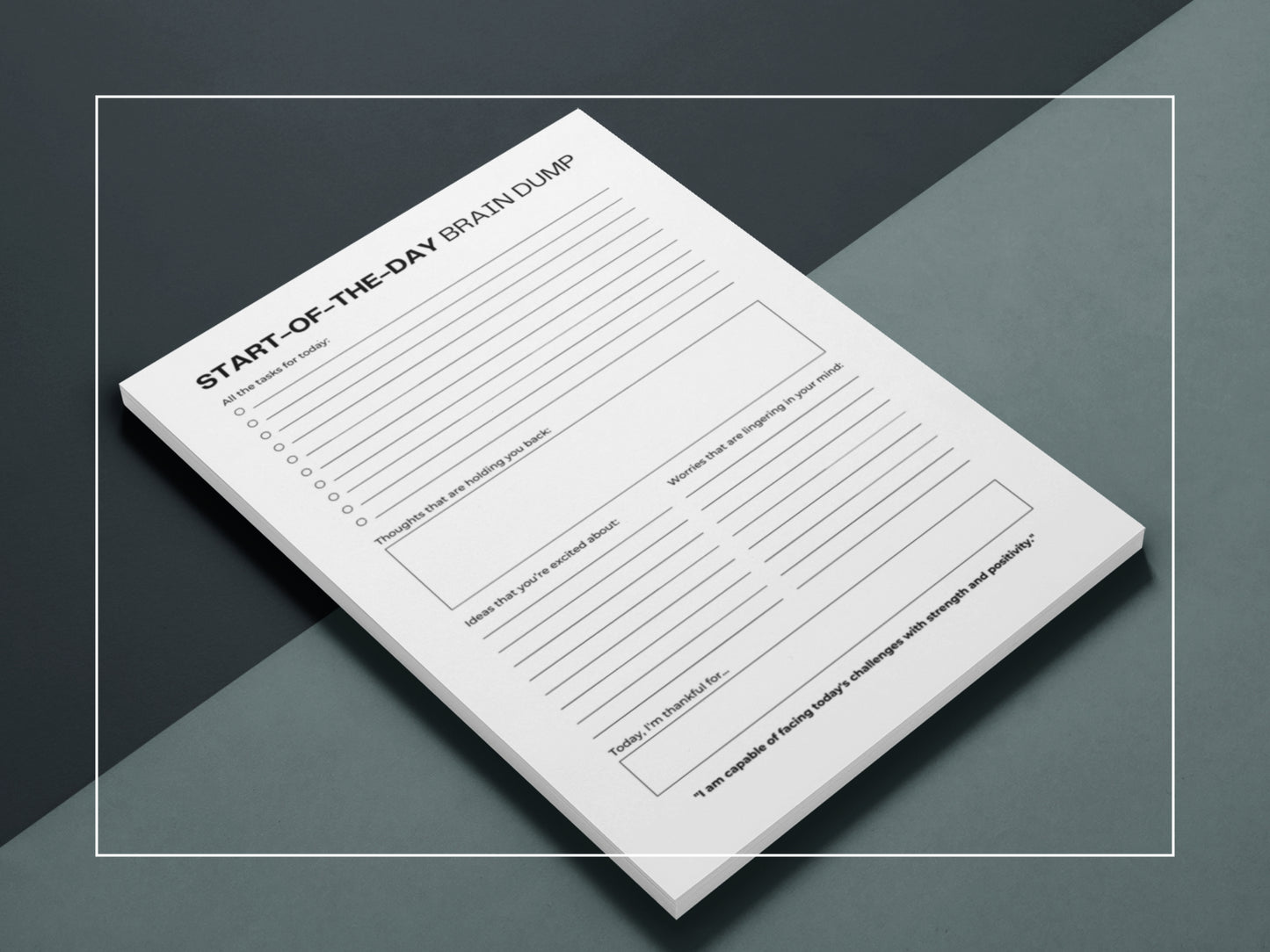Start-of-the-Day Brain Dump Planner | ADHD Morning Brain Dump
