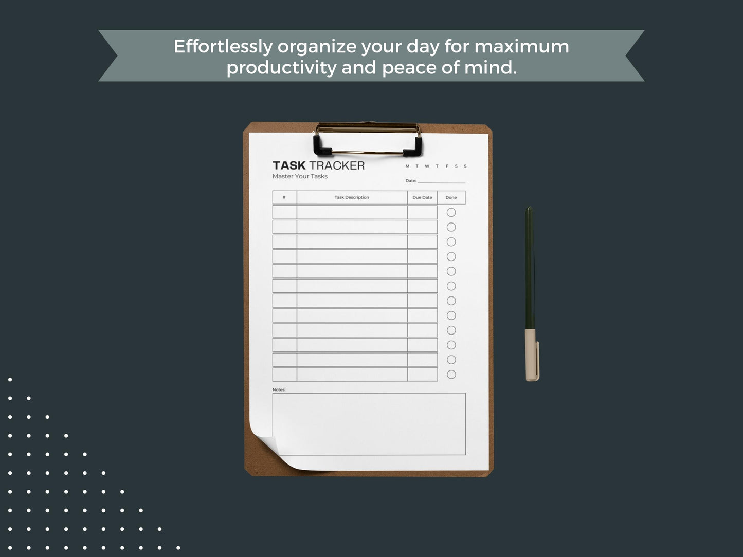 Task Tracker | Daily To Do List | Productivity Planner