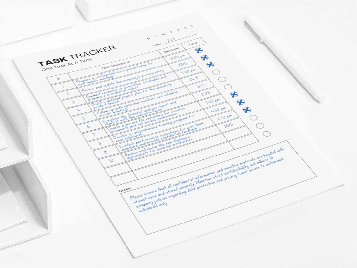Task Tracker | Daily To Do List | Productivity Planner