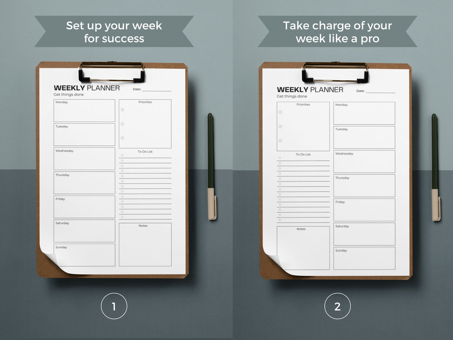 Weekly Planner | Week at a glance Printable | To Do List
