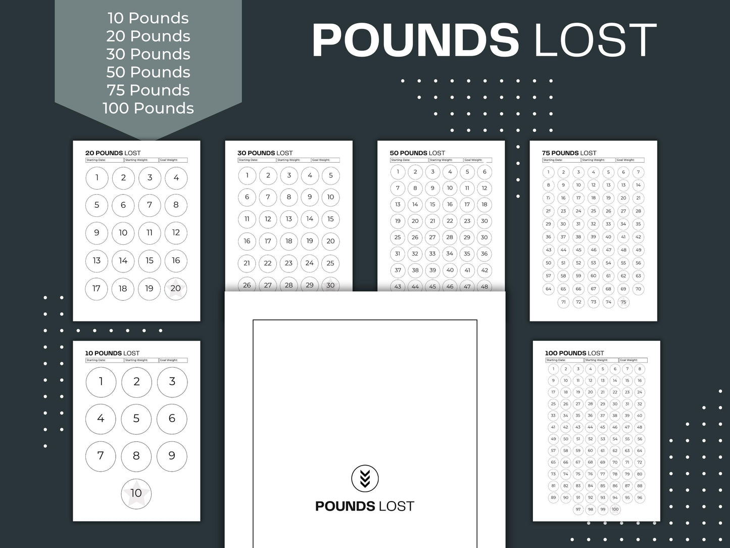 Weight Loss Journal | Fitness Planner | Weight Loss Planner Pages