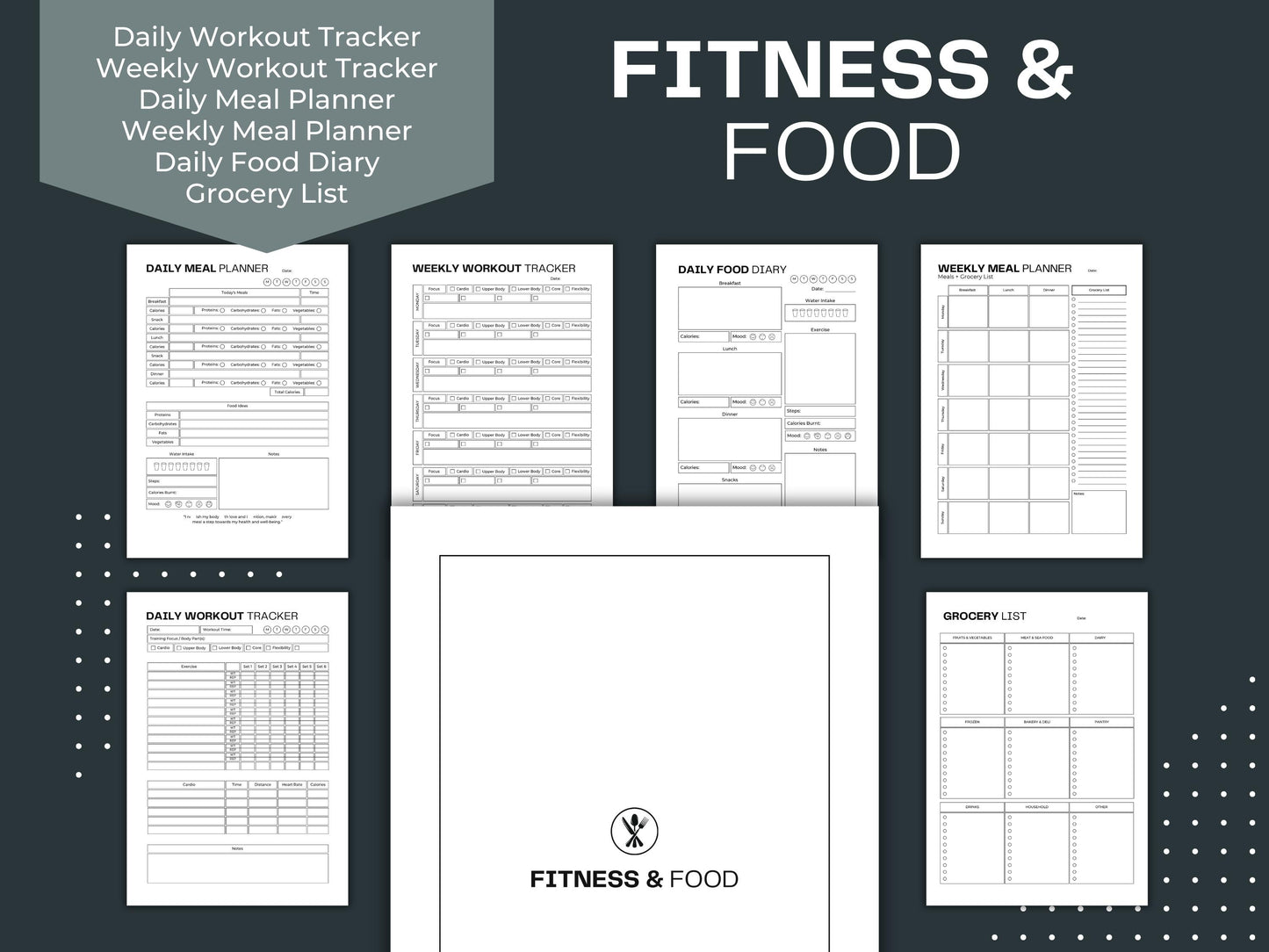 Weight Loss Journal | Fitness Planner | Weight Loss Planner Pages