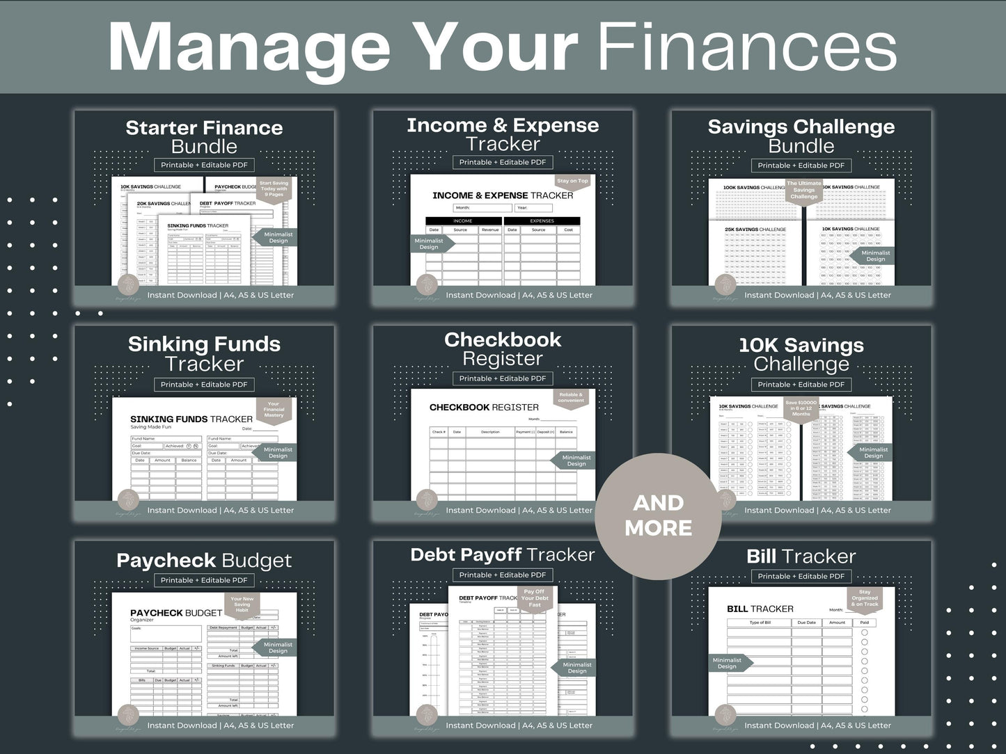 Whole Shop Bundle | Emergency Binder | Money Finance Planner