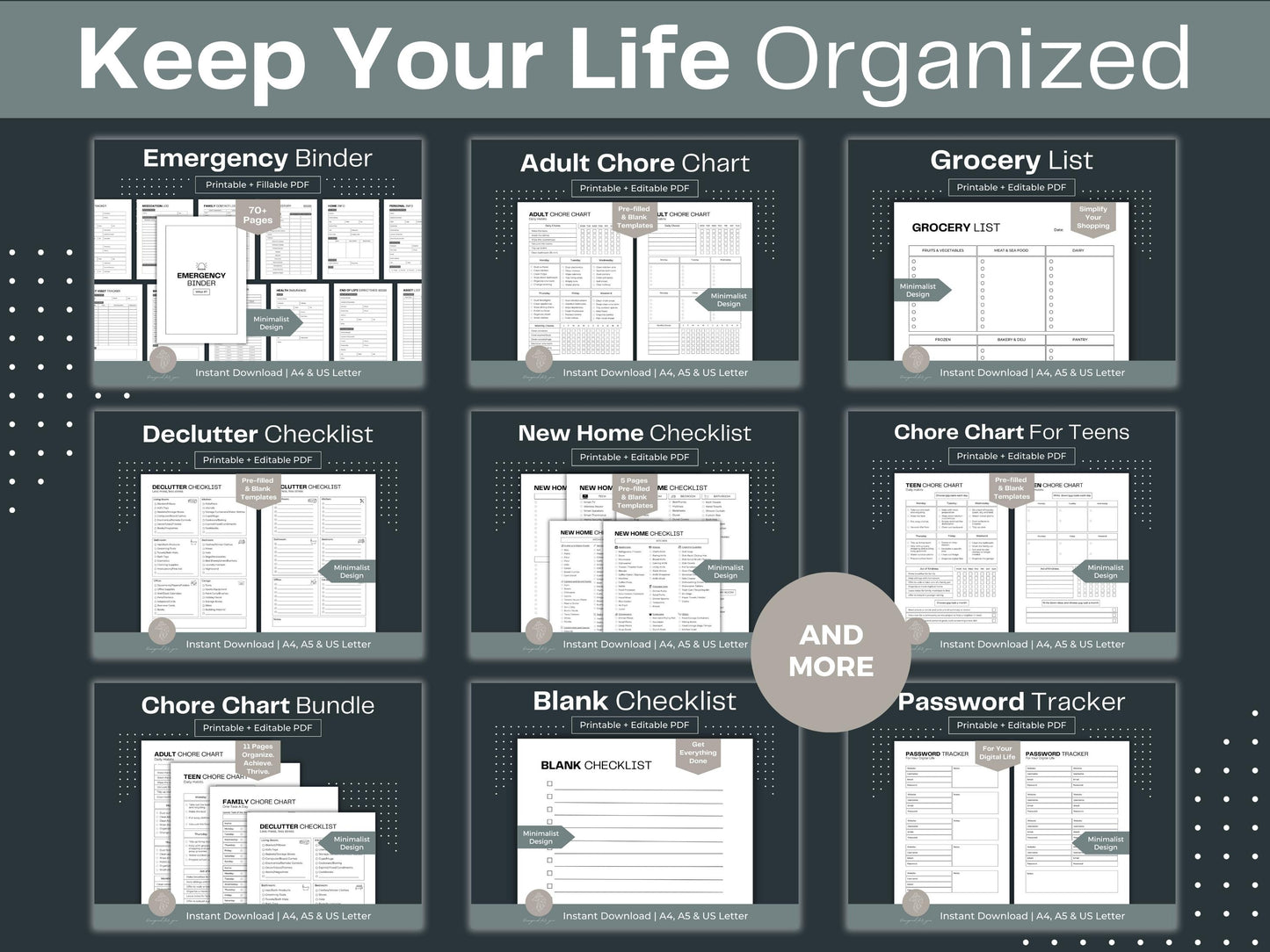 Whole Shop Bundle | Emergency Binder | Money Finance Planner