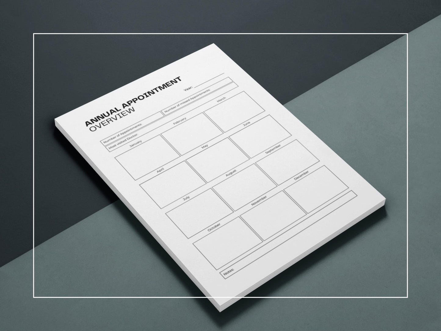 Annual Appointment Overview | Yearly Doctor Appointment Log