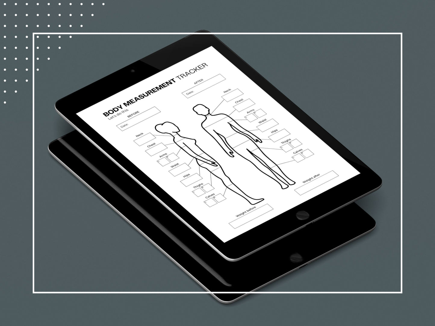 Body Measurement Tracker | Weight Loss Planner | Body Tracker